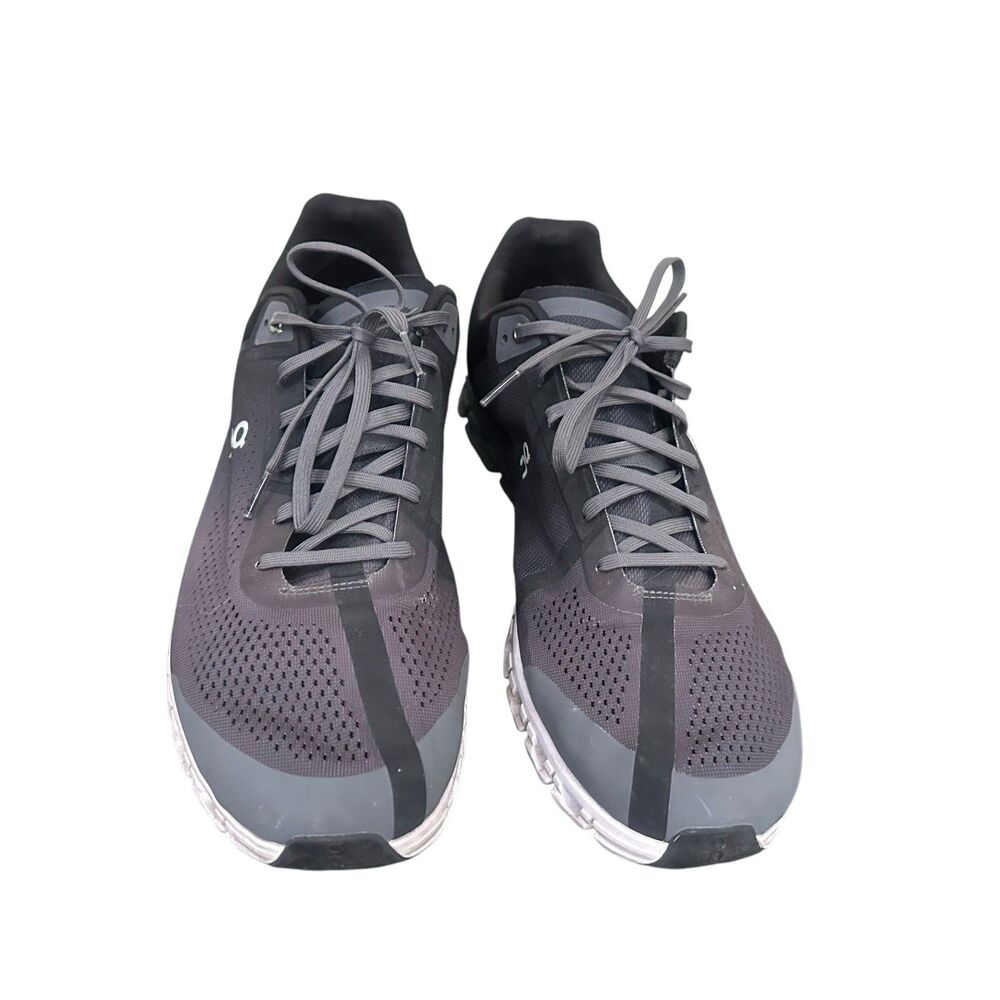 On Cloudflow 3.0 Shoes Mens 14 Gray Black Athletic Running Workout Sneakers - Picture 4 of 11